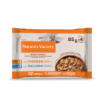 Nature's Variety Multipack de Bocaditos en Salsa de pollo y salmón para Gatos